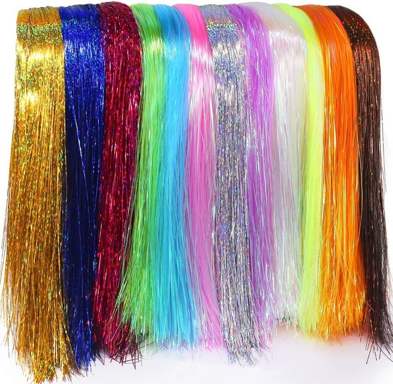 LURELINK -Flashabou-Fly-Tying-Materials-Making-Flies-Jig-Fishing-Lure-Supplies 12&24 Colors Crystal Krystal Flash String Ripple Saltwater Freshwater - Image 1